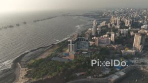 PD0010 - Taj Lands End Hotel and Mumbai Coastline from Above
