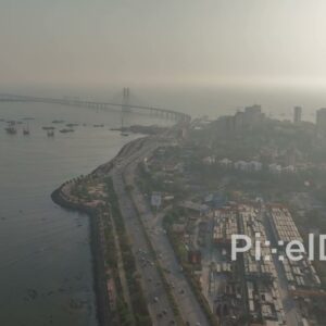 PD0007 - Evening Haze Over Bandra Reclamation with Sea Link View, Mumbai