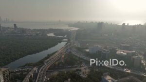 PD0004 - Wide Aerial View of Kalanagar Junction and Cityscape, Mumbai