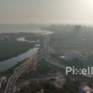 PD0004 - Wide Aerial View of Kalanagar Junction and Cityscape, Mumbai
