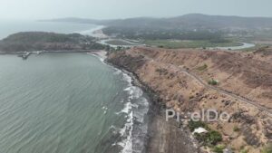 PD0515 - Aerial Flight Along a Rugged and Scenic Coastline