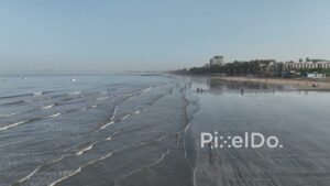 PD0505 - Solitary Morning Walk on Mumbai's Juhu Beach