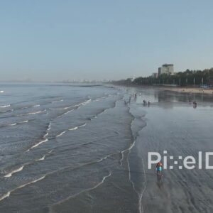 PD0505 - Solitary Morning Walk on Mumbai's Juhu Beach
