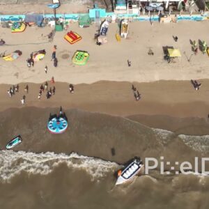 PD0501 - Birds-Eye View of a Busy Water Sports Hub on Juhu Beach