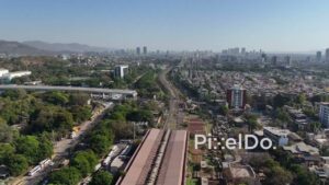 PD0544 -  Aerial View of Airoli Railway Station in Navi Mumbai
