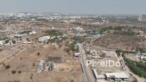 PD0559 - Aerial View of Suburban Expansion and Real Estate Development in Pune