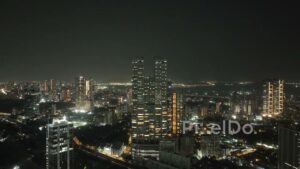 PD0540 - Supertall Residential Tower: An Aerial View of The Minerva in Mumbai