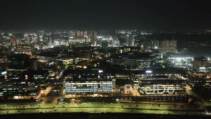 PD0575 - Vibrant Urban Nightscape of a Modern Technology Hub