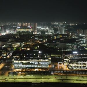 PD0575 - Vibrant Urban Nightscape of a Modern Technology Hub