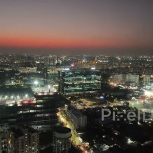 PD0571 - Night Aerial of Pune's Thriving Kharadi IT and Business District