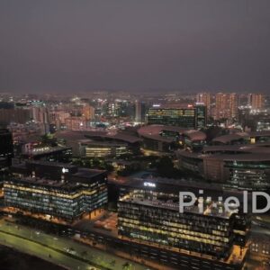 PD0569 - Night Aerial of Pune's Thriving Kharadi IT and Business District