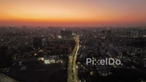 PD0568 - Twilight Glow Over Pune's Bustling Kharadi District