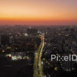 PD0568 - Twilight Glow Over Pune's Bustling Kharadi District