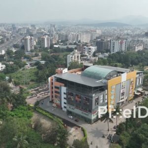 PD0607 - Suburban Retail Hub: An Aerial View of a Modern Shopping Center