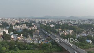 PD0603 - Rush Hour Traffic During a Golden, Hazy Sunset