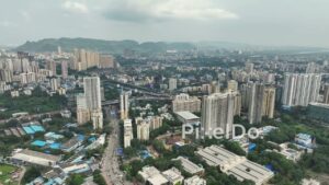 PD0643 - Thane Cityscape with a Scenic Mountain Backdrop
