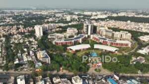 PD0631 - Modern Hilltop Corporate Campus: An Aerial of SP Infocity, Pune