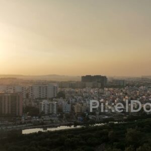 PD0628 - Golden Sunset Over a Sprawling Pune Suburb