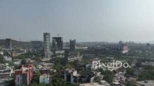 PD0672 - Aerial View of Urban Development and Construction in Nerul, Navi Mumbai