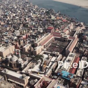 PD0663 - Epic Aerial Reveal of Kashi Vishwanath Temple and Gyanvapi Mosque