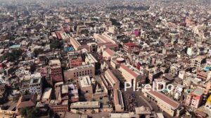 PD0658 - Aerial Drone Flight Over the Kashi Vishwanath Corridor to the Temple in Varanasi