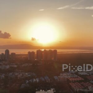 PD0722 - Golden Sunset Over the Navi Mumbai Coastal Skyline