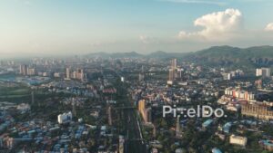 PD0718 - Expansive Aerial View of the Sprawling Navi Mumbai Cityscape
