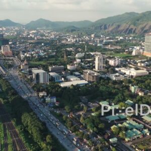 PD0711 - Expansive Aerial View of the Navi Mumbai Industrial Corridor and Cityscape