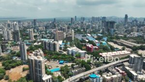 PD0082 - Panoramic Aerial View of the Mumbai Metropolitan Region (Thane, Mulund, Navi Mumbai)