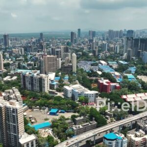 PD0082 - Panoramic Aerial View of the Mumbai Metropolitan Region (Thane, Mulund, Navi Mumbai)