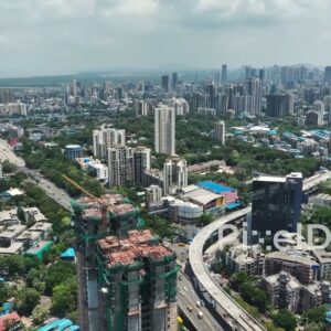PD0080 - Panoramic Aerial View of Mulund's Developing Skyline and Highway Infrastructure