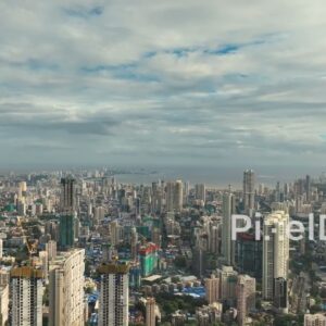 PD0072 - Epic Panoramic Aerial View of the Sprawling Mumbai Cityscape, India