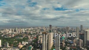 PD0074 - Epic Panoramic Aerial View of the Sprawling Mumbai Cityscape, India