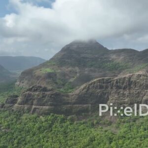 PD0119 - Aerial View of the Majestic Western Ghats Mountains in India During Monsoon