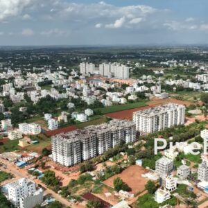 PD0163 - Aerial View of Urban Sprawl into Rural Farmland on a City's Outskirts