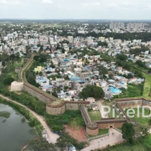 PD0152 - Aerial View of the Historic Devanahalli Fort near Bangalore