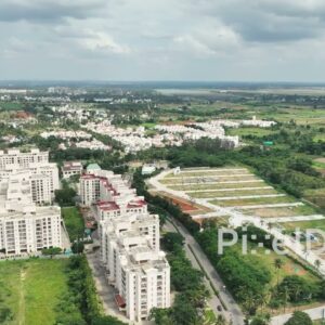 PD0145 - Aerial View of Real Estate Development on the Outskirts of Bengaluru