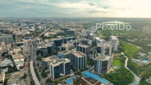 PD0192 - Aerial View of Bengaluru's Outer Ring Road IT Corridor and Tech Parks