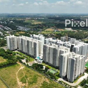 PD0183 - Aerial View of the Residential Township in Bengaluru, India