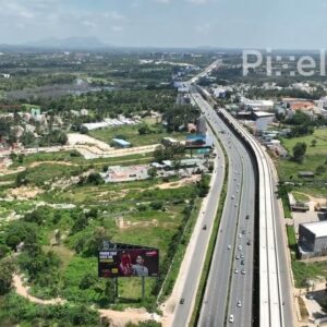 PD0172 - Aerial View of the Bangalore-Hyderabad Highway (NH 44)