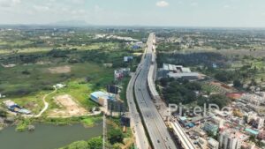 PD0170 - Aerial View of the Bangalore-Hyderabad Highway (NH 44)