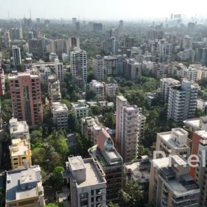 PD0203 - Aerial View of an Affluent Green Residential Neighborhood in Mumbai