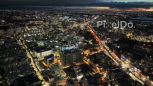 PD0240 - Twilight Aerial of a Major IT Park on Bangalore's Outer Ring Road