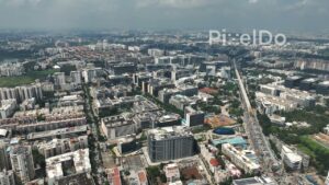 PD0234 - Expansive Aerial View of Bangalore's Outer Ring Road IT Corridor