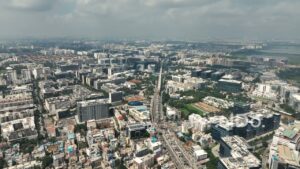 PD0228 - Expansive Aerial View of Bangalore's Outer Ring Road IT Corridor