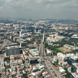 PD0228 - Expansive Aerial View of Bangalore's Outer Ring Road IT Corridor