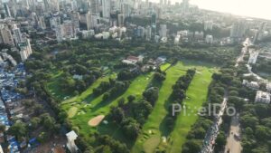 PD0259 - Aerial View of Willingdon Sports Club, an Urban Oasis in the Heart of Mumbai