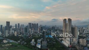 PD0308 - Twilight Aerial View of the Worli Skyline