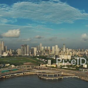 PD0294 - Iconic Mumbai Aerial: Haji Ali Dargah, Racecourse, and Coastal Road
