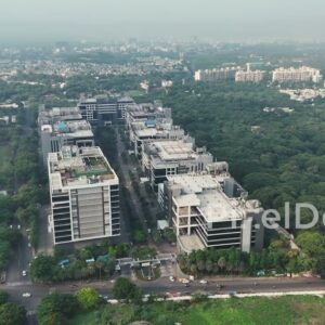 PD0345 - Aerial View of a Modern IT Park and Corporate Campus in Pune